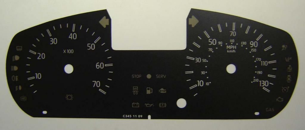 Lockwood Renault Kangoo BLACK Dial Conversion Kit C345