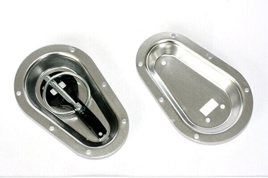 Recess Silver Bonnet Pin Plates (pair)