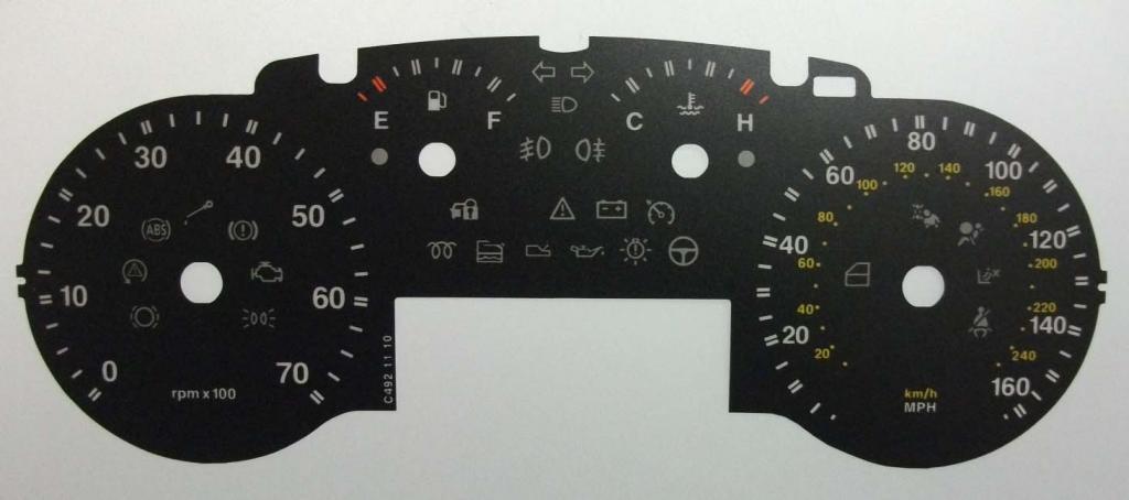 Lockwood Fiat Chroma BLACK Dial Conversion Kit C492