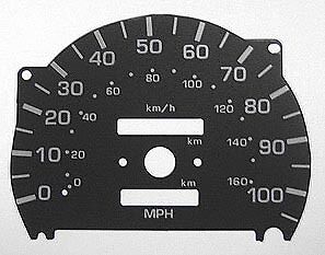 Lockwood Toyota Surf 100MPH BLACK Dial Conversion Kit C059