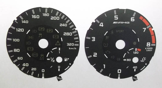 Lockwood Mercedes SL-Class SL63 AMG KMH BLACK Dial Conversion Kit C937
