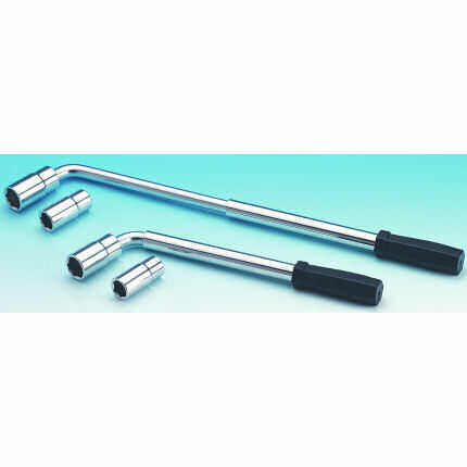 Grayston Telescopic wheel brace - 2 sockets  - fits 17, 19, 21 & 23mm nuts/bolts