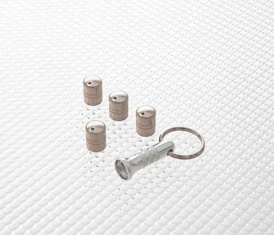 Richbrook Spinning Anti-Theft Anodised Alloy Car Wheel/Tyre Caps (4) TITANIUM