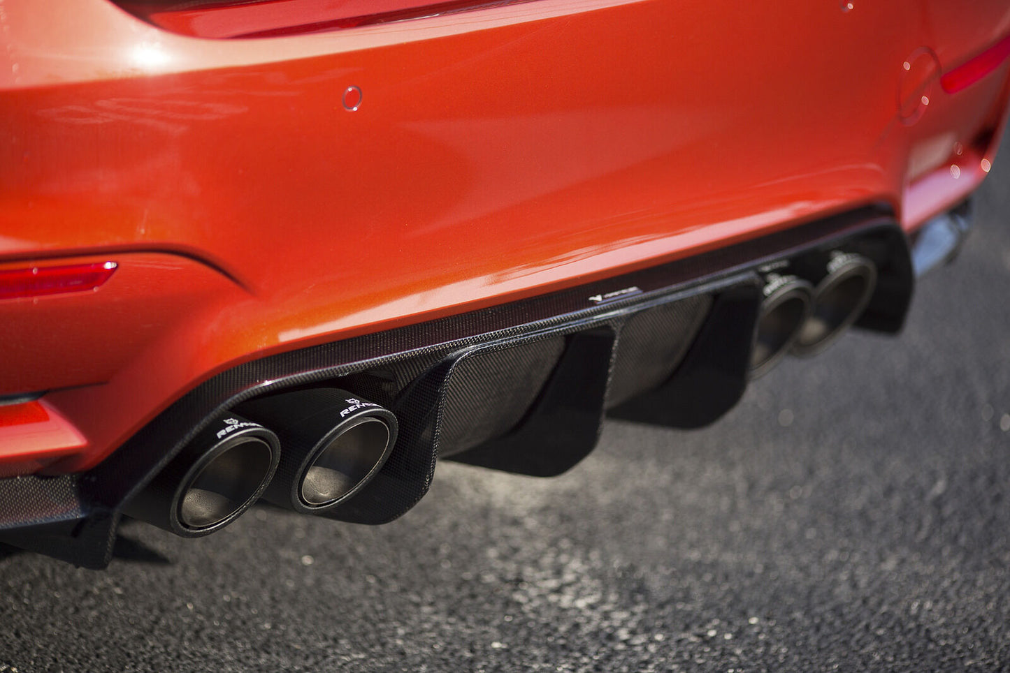 Remus Stainless Non-Resonated Exhaust Backbox Rear Section with Carbon Tailpipes