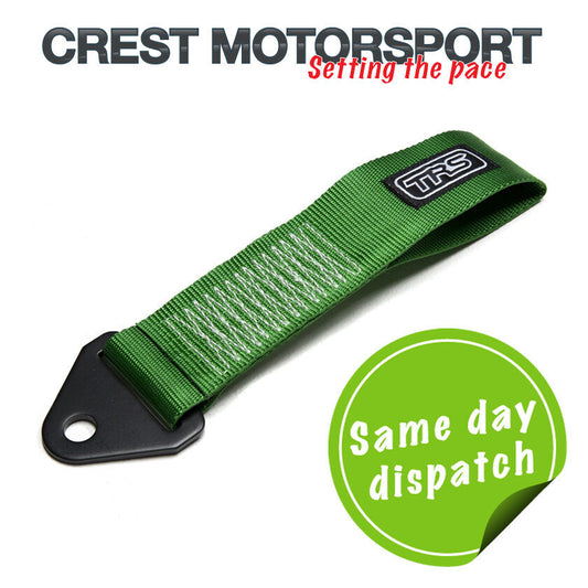 TRS Fixed Tow Eye Strap/Loop GREEN (MSA Compliant) Race/Rally/Competition Car
