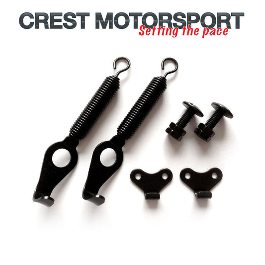 Competition BLACK Bonnet/Boot/Panel Spring Kit (Pair) Race/Rally/Track Day Car