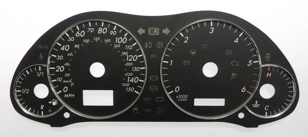 Lockwood Toyota Avensis Mk2 2003-08 Diesel BLACK Dial Conversion Kit C759