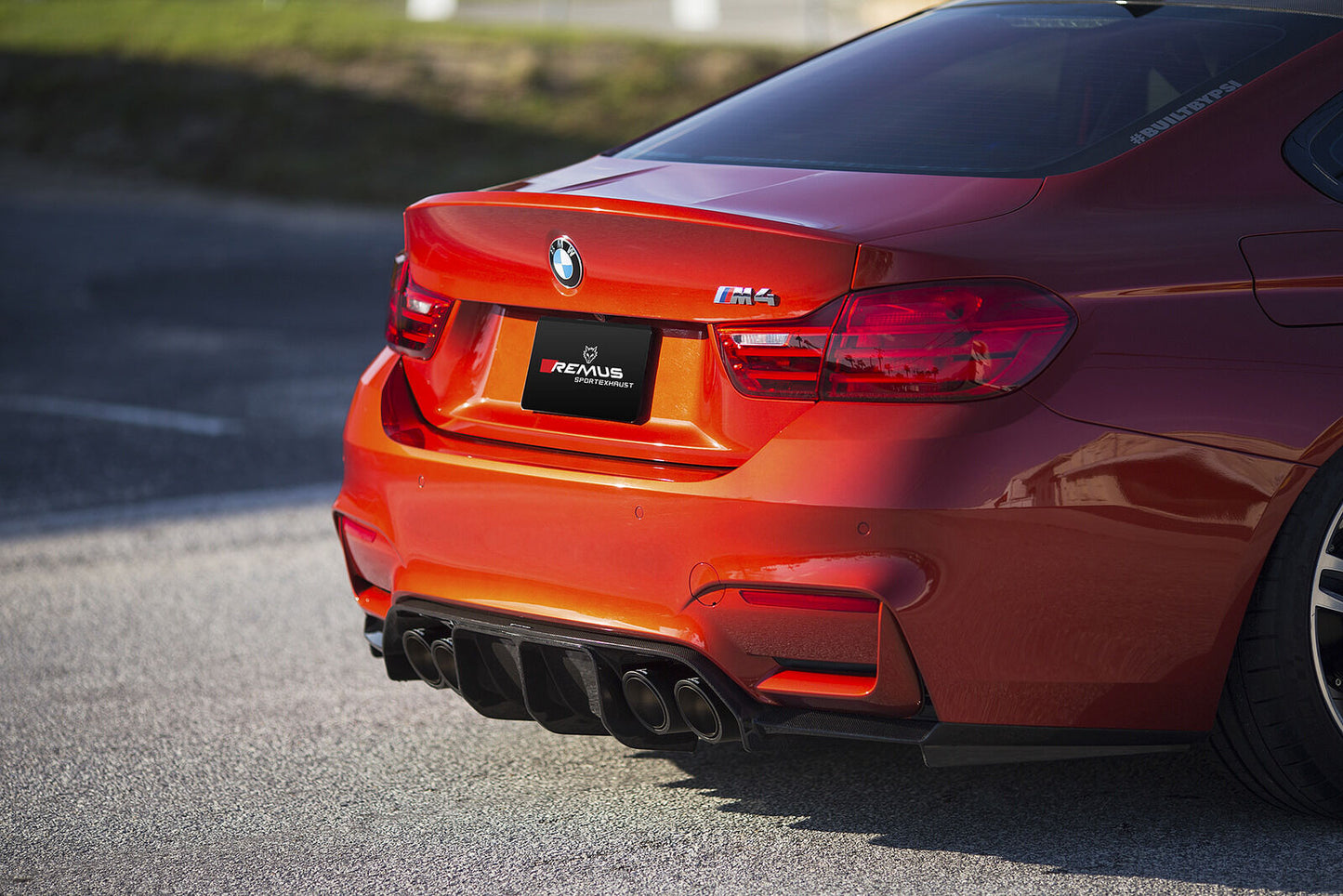 Remus Stainless Non-Resonated Exhaust Backbox Rear Section with Carbon Tailpipes