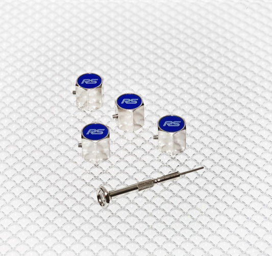 Richbrook 'Official Licensed' Ford RS Logo Anti-Theft Car Wheel/Tyre Valve Caps