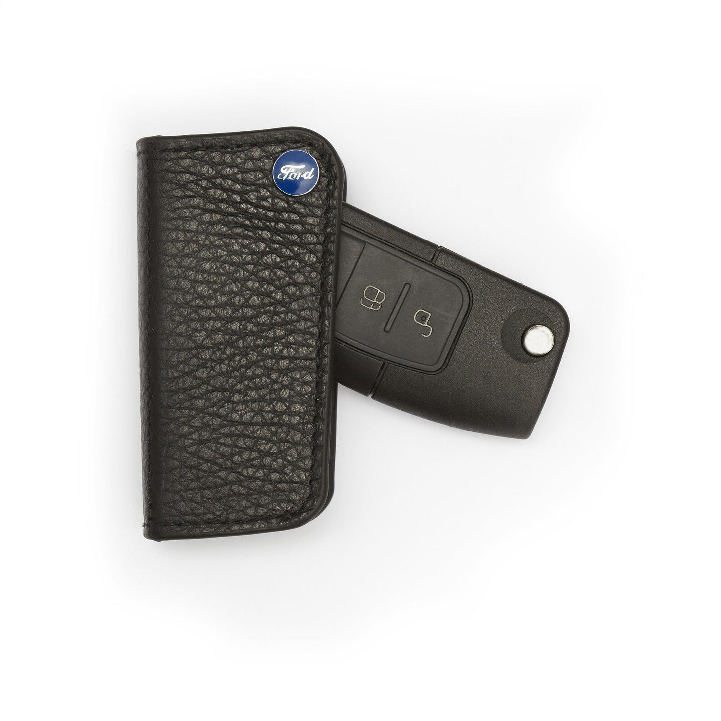 Richbrook 'Official Licensed' Ford Logo FlipFob (Leather Car Key Holder)