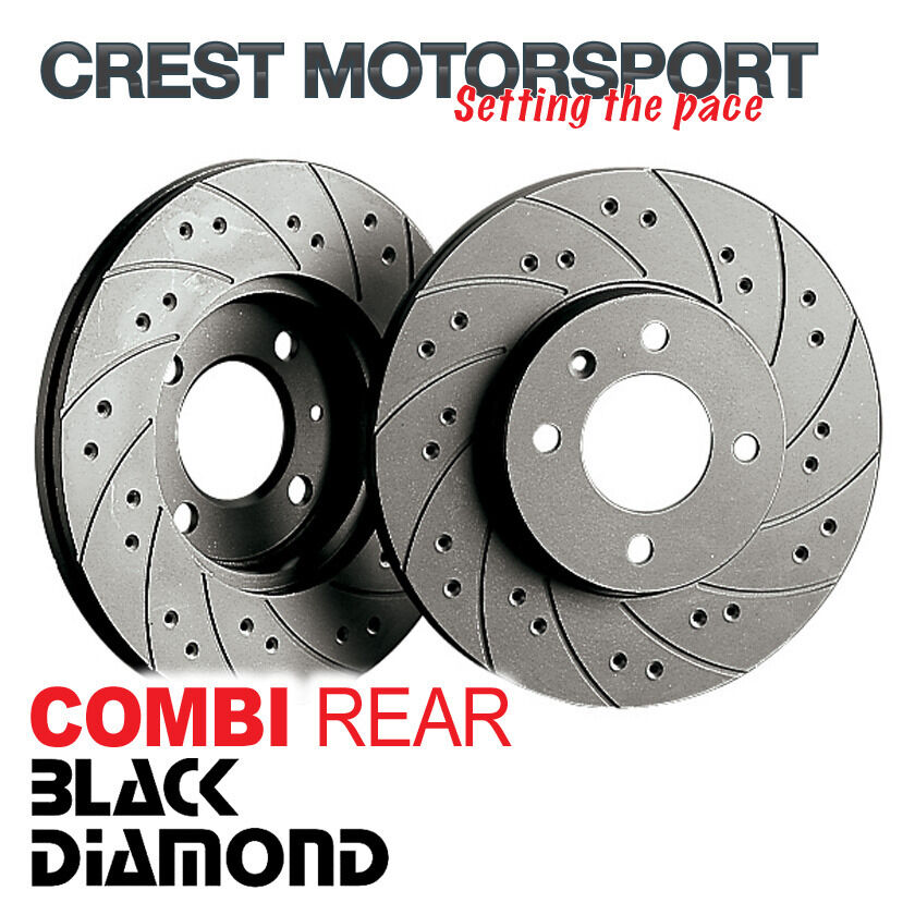 BLACK DIAMOND Combi Rear Brake Discs for NISSAN 350 Z 3.5 V6 24v (Z33)