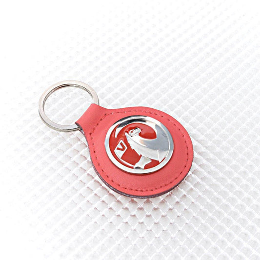 Richbrook 'Official Licensed' Vauxhall Logo Keyring with RED Leather Key Fob