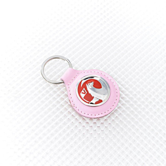 Richbrook 'Official Licensed' Vauxhall Logo Keyring with PINK Leather Key Fob