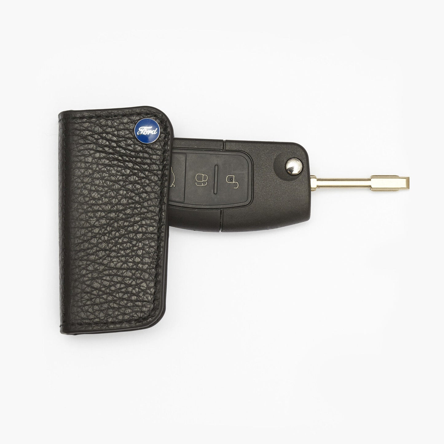 Richbrook 'Official Licensed' Ford Logo FlipFob (Leather Car Key Holder)