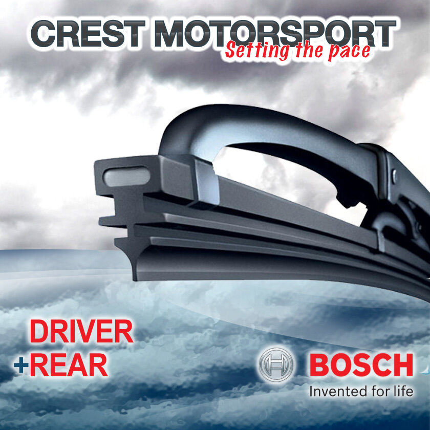 BOSCH Super Plus Front Driver & Rear Window/Windscreen Wiper Blades 22/18"