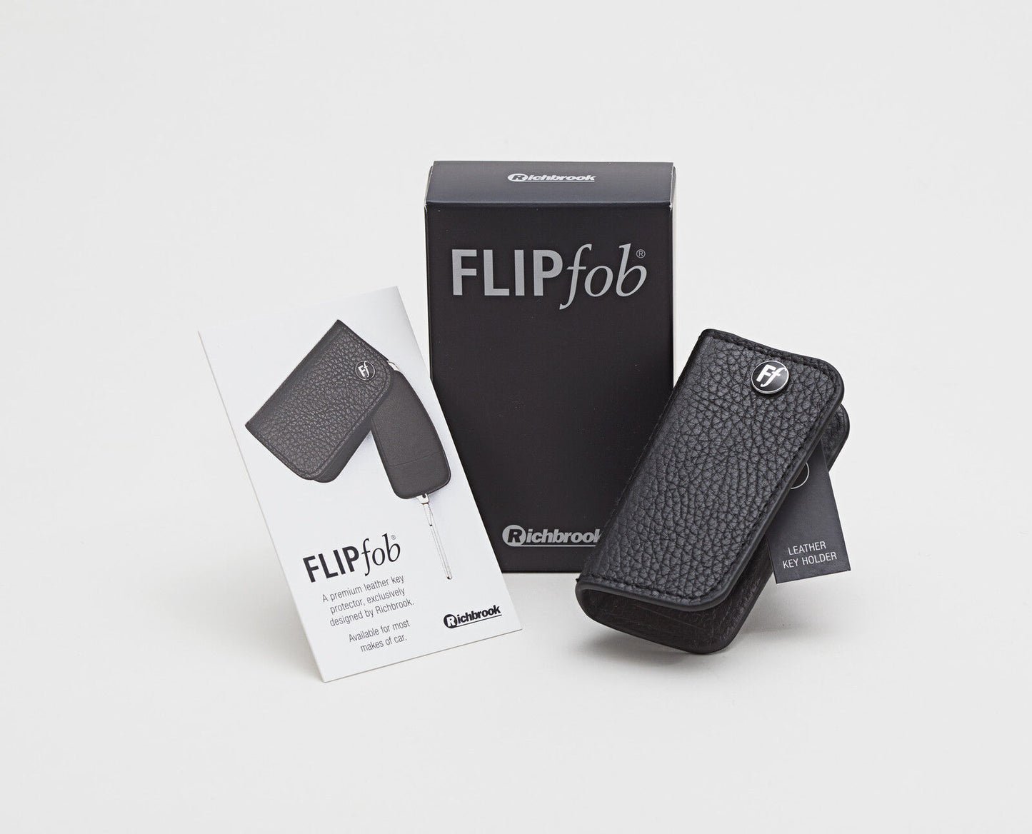 Richbrook FlipFob - Leather Car Key Holder - Seat/Skoda/Mercedes/Porsche/Jaguar