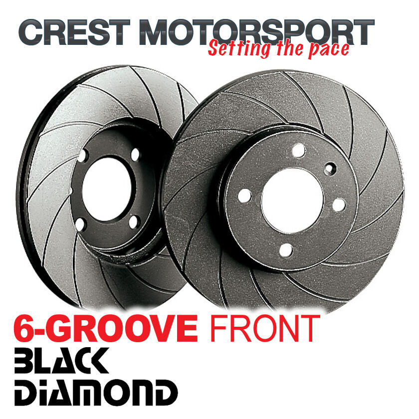 BLACK DIAMOND 6-Groove Vented Front Brake Discs (325mm) Grooved KBD1007G6