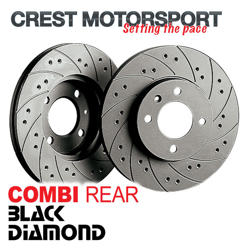 BLACK DIAMOND Combi Rear Brake Discs for NISSAN Sunny/Pulsar GTi-R 2.0 (N14)