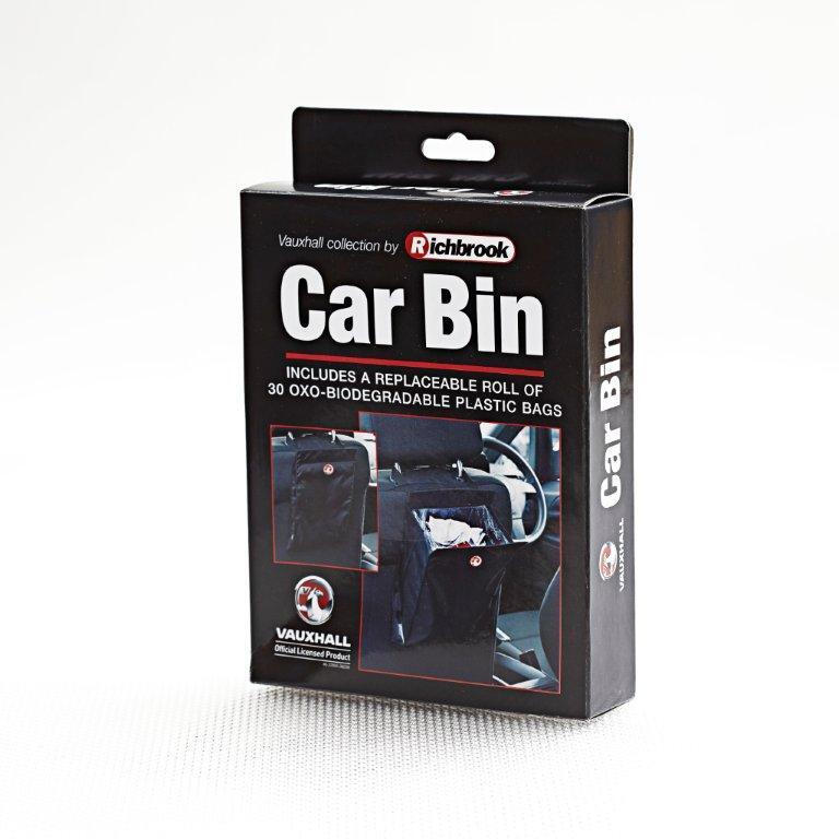 Richbrook 'Official Licensed' Vauxhall Car Bin & 30 Biodegradable Liners